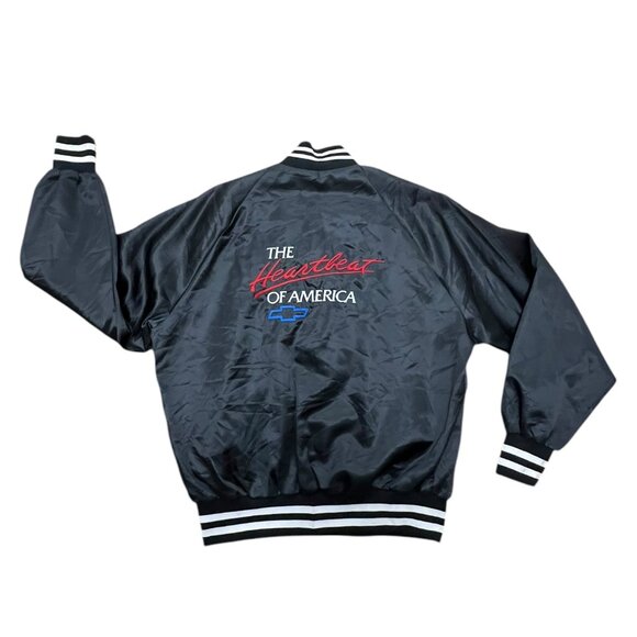 Men’s Vintage The Heart of America Chevy jacket nylon black 1990s - Picture 4 of 4